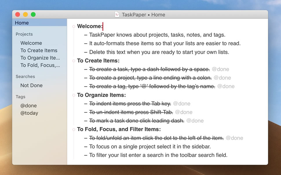 Taskpaper