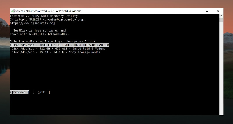testdisk