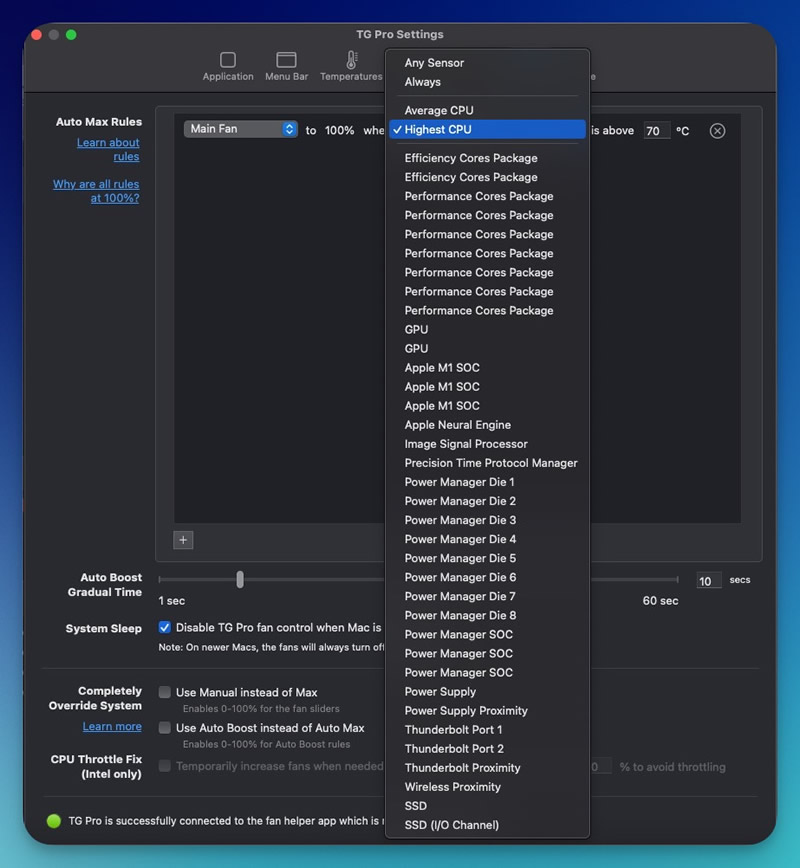 tgpro settings
