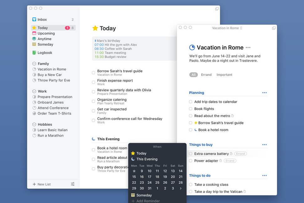 Things3 interface