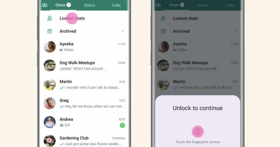 whatsapp chat lock