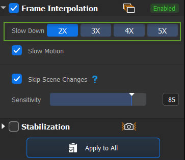 winxvideoai frameinterpolation