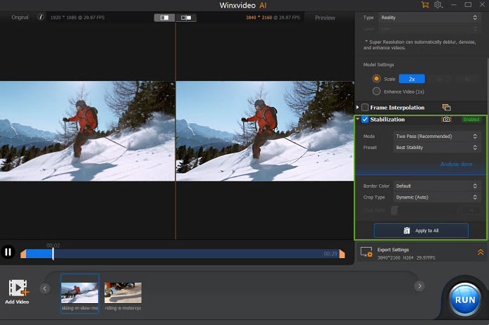 winxvideoai stabilization
