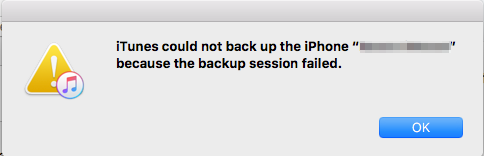 iphone failed backup