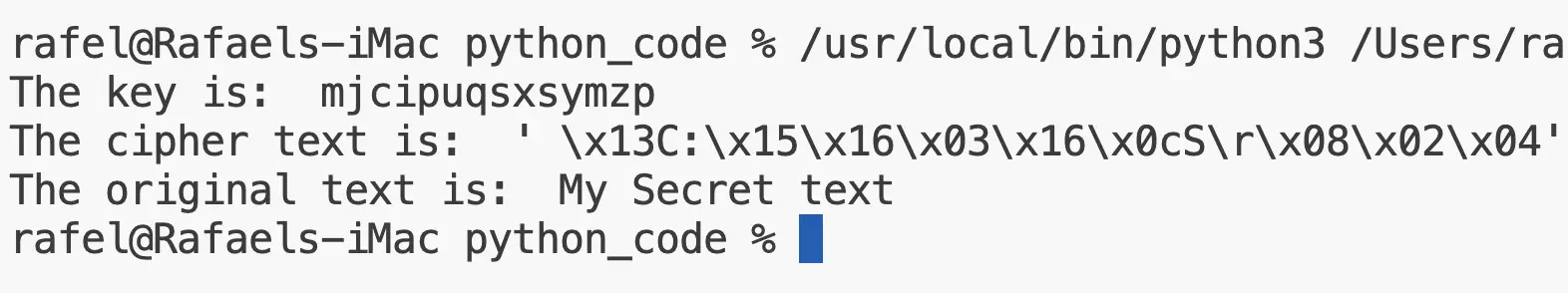 Vernam cipher in Python - Just Cryptography